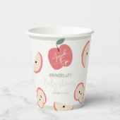 Apple of my Eye Green Boy Baby Shower Papieren Bekers (Achterkant)