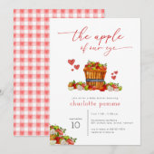 Apple of My Eye Herfst Apple Baby shower Invitatio Kaart (Voorkant / Achterkant)