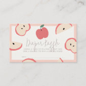 Apple of my Eye Pink Diaper Raffle Ticket Informatiekaartje (Voorkant)