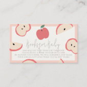Apple of my Eye Pink Girl Baby Shower Book Request Informatiekaartje (Voorkant)