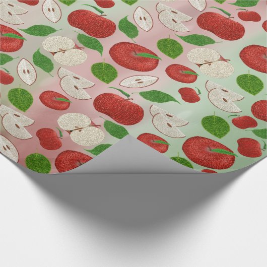 “Apple of My Eye” Stipple Art Wrapping Paper Cadeaupapier (Hoek)