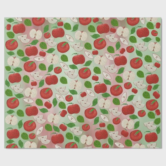“Apple of My Eye” Stipple Art Wrapping Paper Cadeaupapier (Vlak)