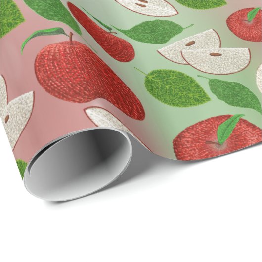 “Apple of My Eye” Stipple Art Wrapping Paper Cadeaupapier (Rol Hoek)