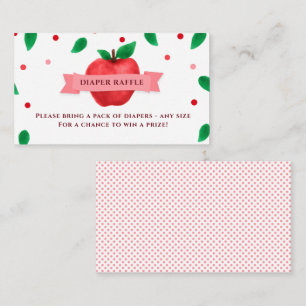 Apple of my Eye thema Luier Raffle Insert Informatiekaartje