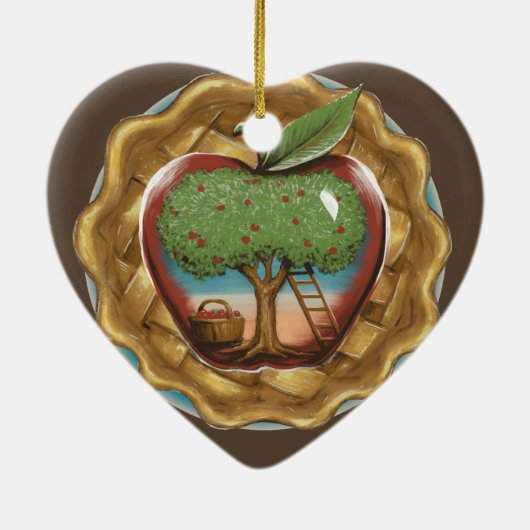 Apple of My Pie Keramisch Ornament (Achterkant)