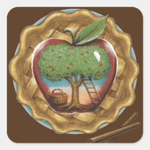 Apple of My Pie Vierkante Sticker