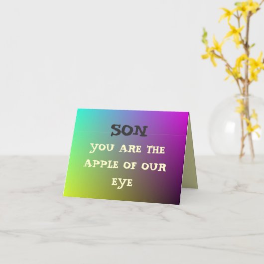 'Apple of Our Eye' Afstuderen Kaarten (Gele Bloem)