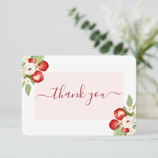 Apple of Our Eye Baby shower bedankkaart (Staand voorkant)