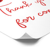 Apple of Our Eye Baby shower Bedankt voor uw komst Poster (Hoek)