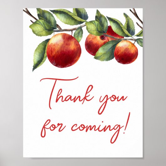 Apple of Our Eye Baby shower Bedankt voor uw komst Poster (Voorkant)