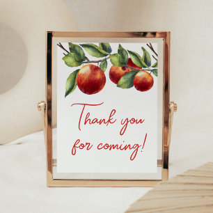 Apple of Our Eye Baby shower Bedankt voor uw komst Poster