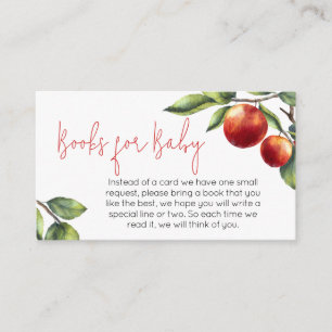 Apple of Our Eye Baby shower Boeken voor Baby Informatiekaartje