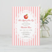Apple of Our Eye Baby shower Invitation Bedankkaart (Staand voorkant)