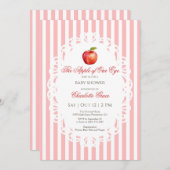 Apple of Our Eye Baby shower Invitation Bedankkaart (Voorkant / Achterkant)
