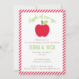 Apple of Our Eye Baby shower Invitation Kaart