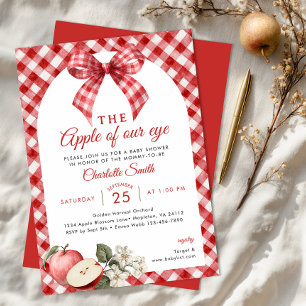 Apple of Our Eye Baby shower Invitation Kaart