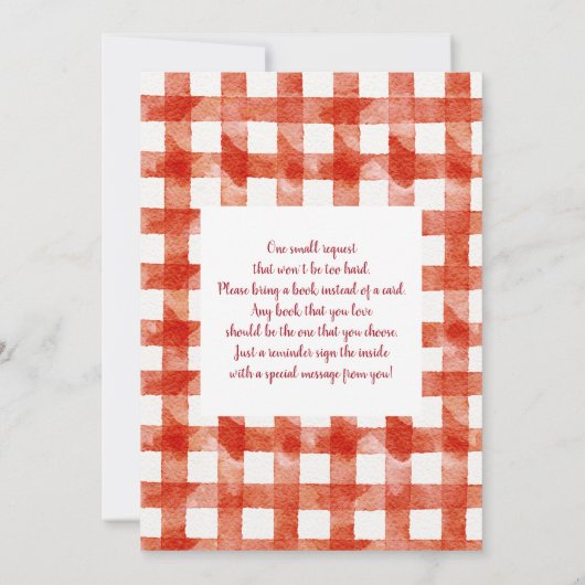 Apple of Our Eye Baby shower Invitation Kaart (Achterkant)