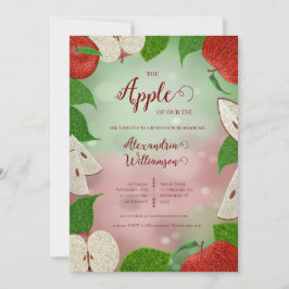 Apple of Our Eye Baby Shower Invitation Rustic Feestdagenkaart