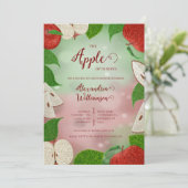 Apple of Our Eye Baby Shower Invitation Rustic Feestdagenkaart (Staand voorkant)