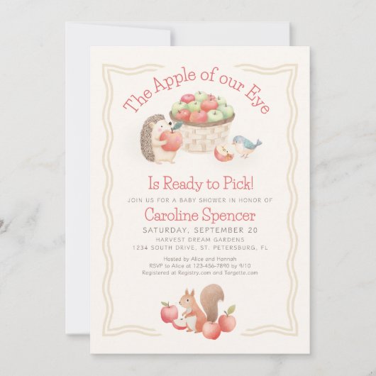 Apple of our Eye Baby Shower Kaart (Voorkant)