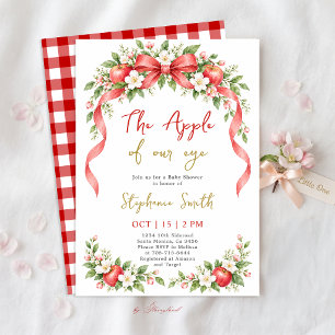 Apple of Our Eye Baby Shower Uitnodiging