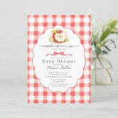 Apple of Our Eye Baby Shower Uitnodiging (Staand voorkant)