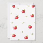 Apple of Our Eye Baby Shower Uitnodiging (Achterkant)
