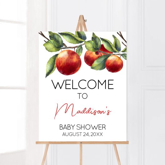 Apple of Our Eye Baby shower Welkom Poster
