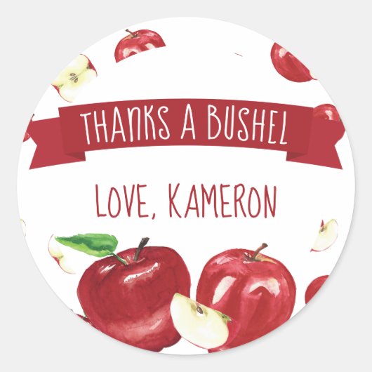 Apple of Our Eye, Birthday Dank je Ronde Sticker (Voorkant)