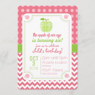 Apple of our Eye Birthday Invitation Kaart