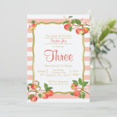 Apple of Our Eye Birthday Invitation Kaart (Staand voorkant)