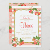 Apple of Our Eye Birthday Invitation Kaart (Voorkant / Achterkant)