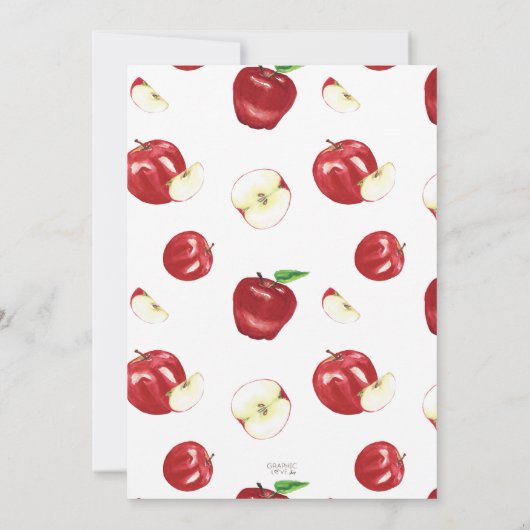 Apple of Our Eye, Birthday Party any Age Kaart (Achterkant)