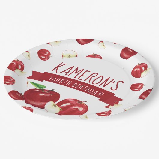 Apple of Our Eye, Birthday Party any Age Papieren Bordje (Gekanteld)