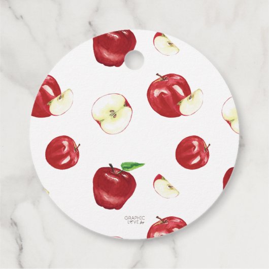 Apple of Our Eye, Birthday Party Dank je Bedankjes Labels (Achterkant)