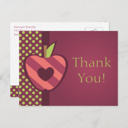 Apple of Our Eye Birthday Party Dank u Briefkaart (Voorkant / Achterkant)