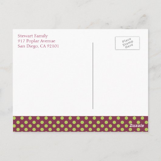 Apple of Our Eye Birthday Party Dank u Briefkaart (Achterkant)