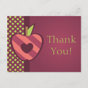 Apple of Our Eye Birthday Party Dank u Briefkaart