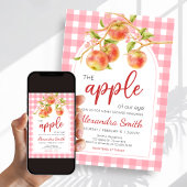 Apple of Our Eye Gingham Baby Shower Kaart