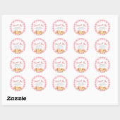 Apple of Our Eye Gingham Baby Shower Ronde Sticker (Vel)