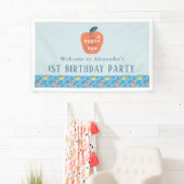 Apple of our Eye Girl Blue 1st Birthday Welcome Spandoek (Insitu)