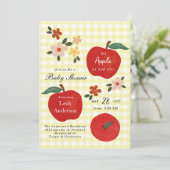 Apple of Our Eye Herfst Apple Baby shower Invitati Kaart (Staand voorkant)