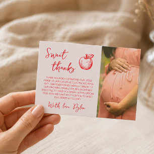 Apple of Our Eye Herfst Baby Shower Foto Bedankkaart