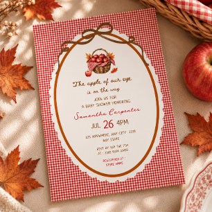 Apple Of Our Eye Herfst Baby Shower Uitnodiging