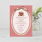 Apple Of Our Eye Herfst Baby Shower Uitnodiging (Staand voorkant)