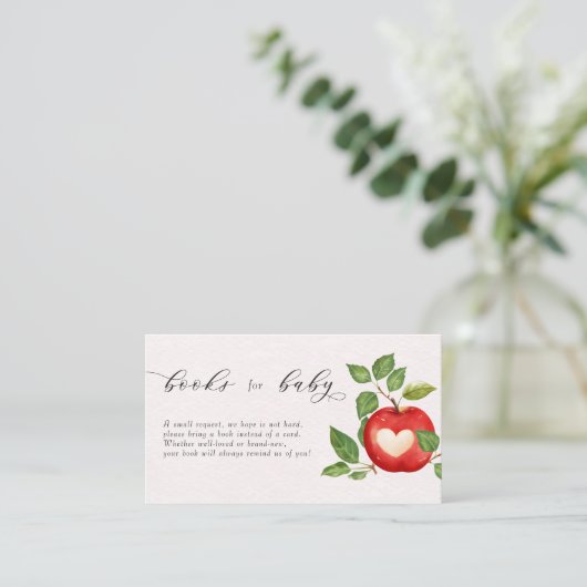 Apple Of Our Eye Herfst Rustieke Boeken Voor Baby  Informatiekaartje (Staand voorkant)