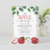 Apple of Our Eye Kids Birthday Invitation Kaart (Staand voorkant)