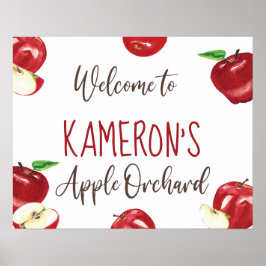 Apple of Our Eye, Orchard Birthday Welcome Sign Poster