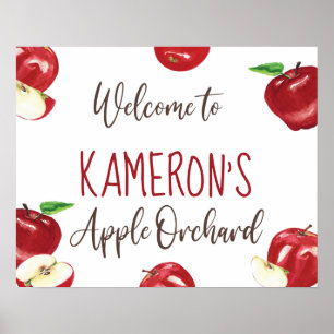 Apple of Our Eye, Orchard Birthday Welcome Sign Poster