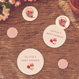 Apple Of Our Eye Rode Gingham Baby Shower Confetti